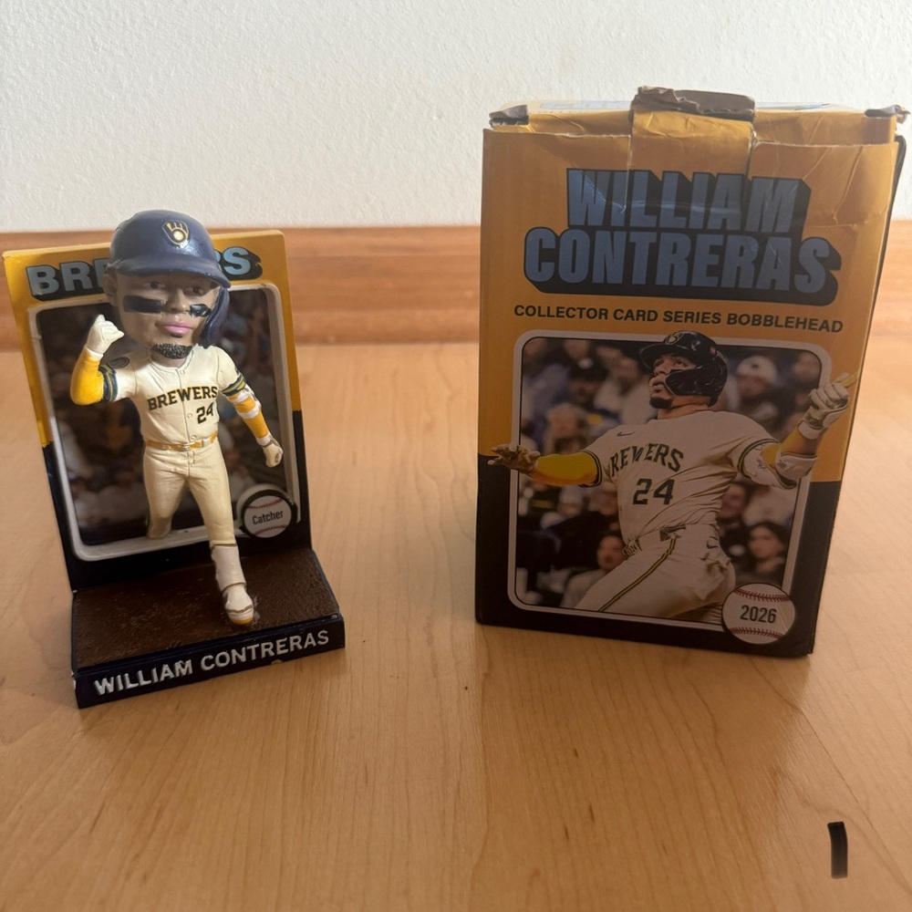 NEW IN BOX SGA Milwaukee Brewers Catcher William Contreras Bobblehead 2026